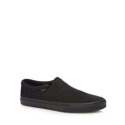 Black 'Asher' canvas slip on shoes